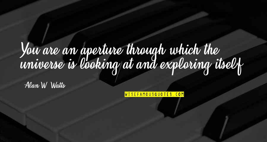 Lelehan Quotes By Alan W. Watts: You are an aperture through which the universe