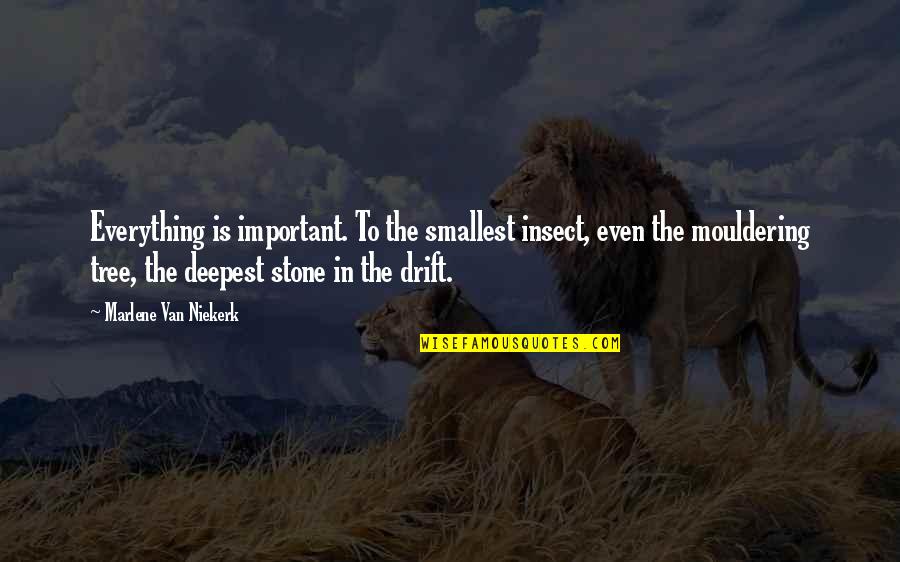 Lelund Lombard Quotes By Marlene Van Niekerk: Everything is important. To the smallest insect, even