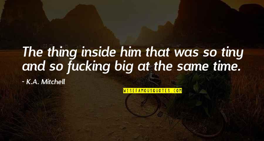 Lembcke Pankonien Quotes By K.A. Mitchell: The thing inside him that was so tiny