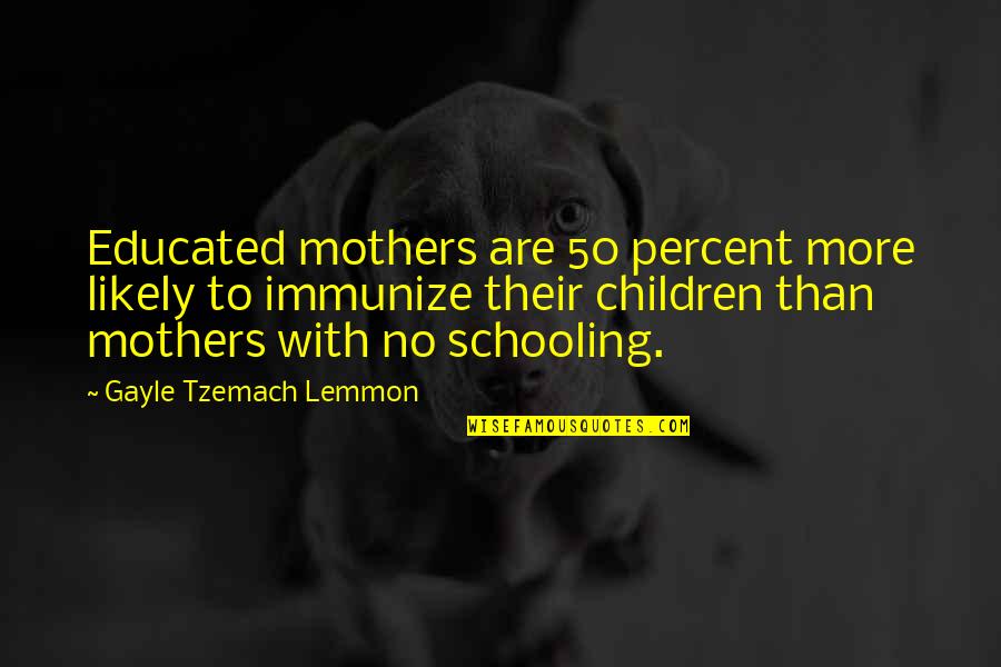 Lemmon Quotes By Gayle Tzemach Lemmon: Educated mothers are 50 percent more likely to