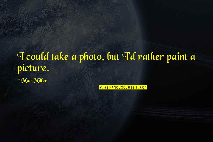 Lemon Tree Episode Simpsons Quotes By Mac Miller: I could take a photo, but I'd rather