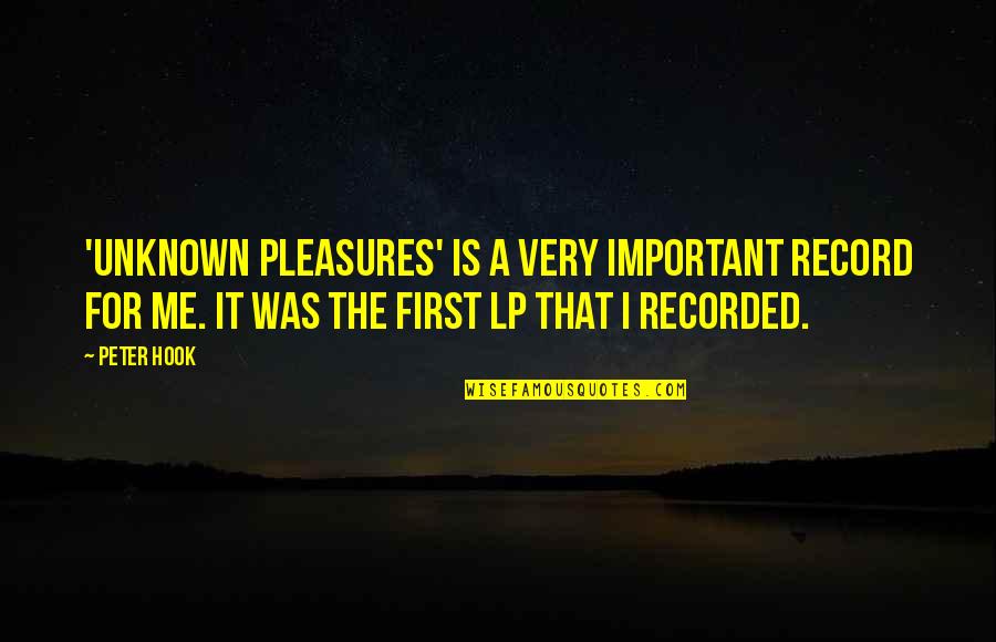 Lemonade Crime Quotes By Peter Hook: 'Unknown Pleasures' is a very important record for Lemonade Crime Quotes By Peter Hook: 'Unknown Pleasures' is a very important record for