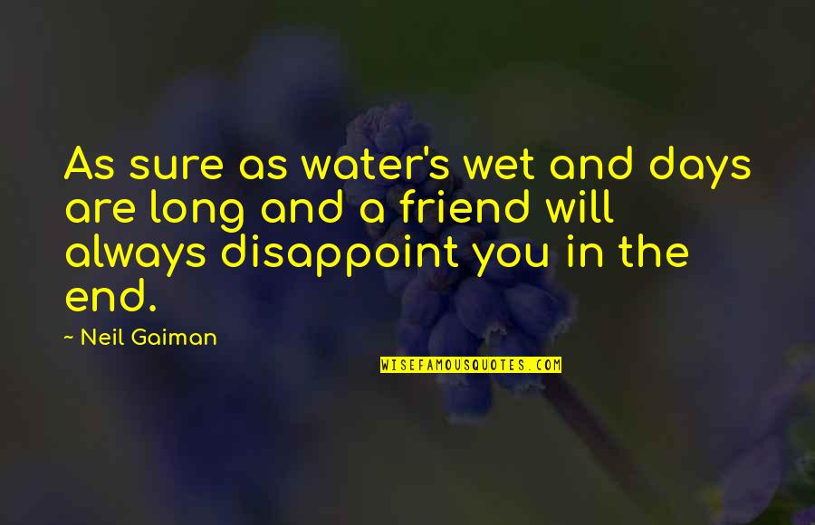 Lenaburg Author Quotes By Neil Gaiman: As sure as water's wet and days are Lenaburg Author Quotes By Neil Gaiman: As sure as water's wet and days are