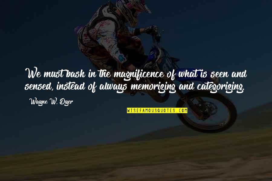 Lend Me A Tenor Quotes By Wayne W. Dyer: We must bask in the magnificence of what Lend Me A Tenor Quotes By Wayne W. Dyer: We must bask in the magnificence of what