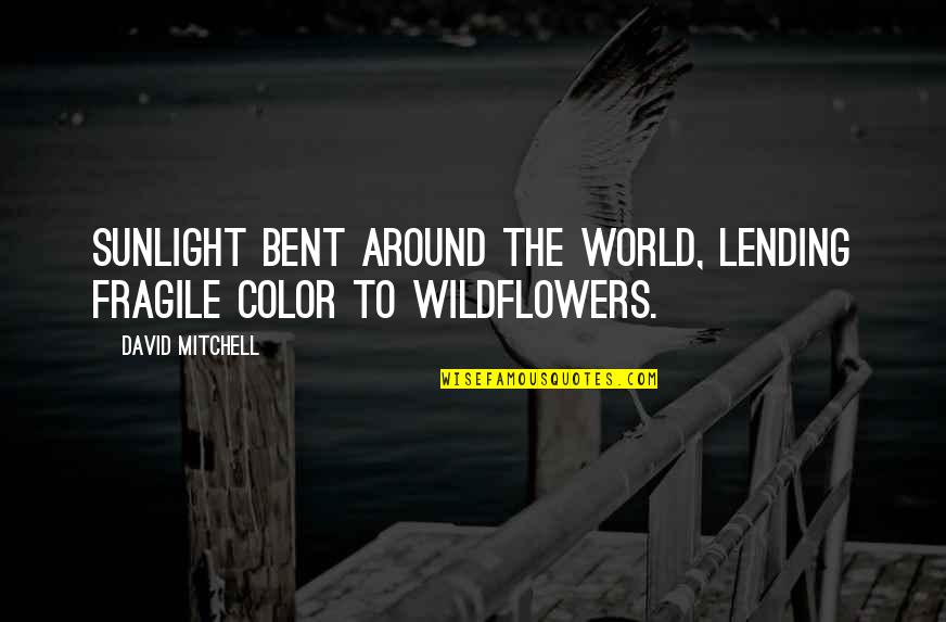 Lending Quotes By David Mitchell: Sunlight bent around the world, lending fragile color