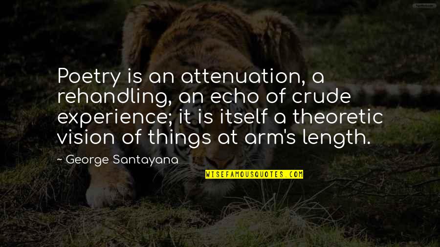 Length Quotes By George Santayana: Poetry is an attenuation, a rehandling, an echo