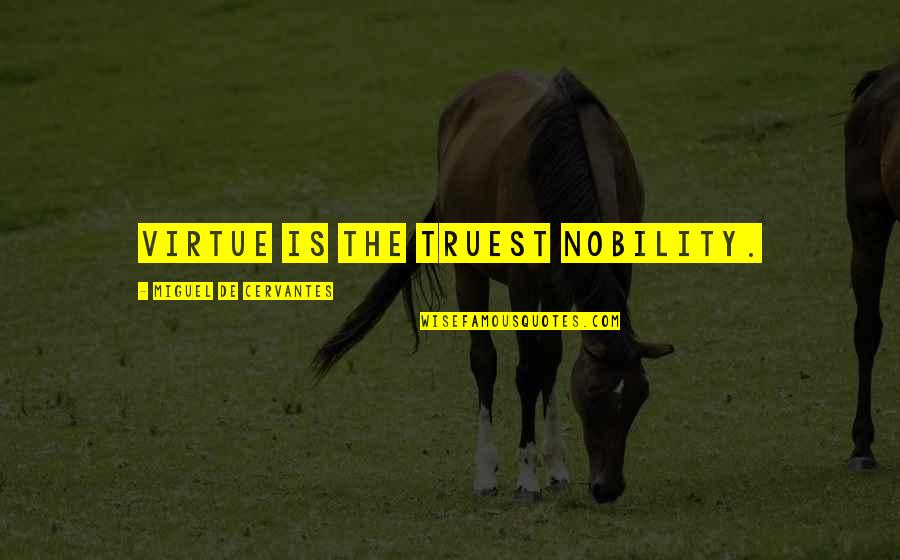 Lenhenboeck Quotes By Miguel De Cervantes: Virtue is the truest nobility. Lenhenboeck Quotes By Miguel De Cervantes: Virtue is the truest nobility.