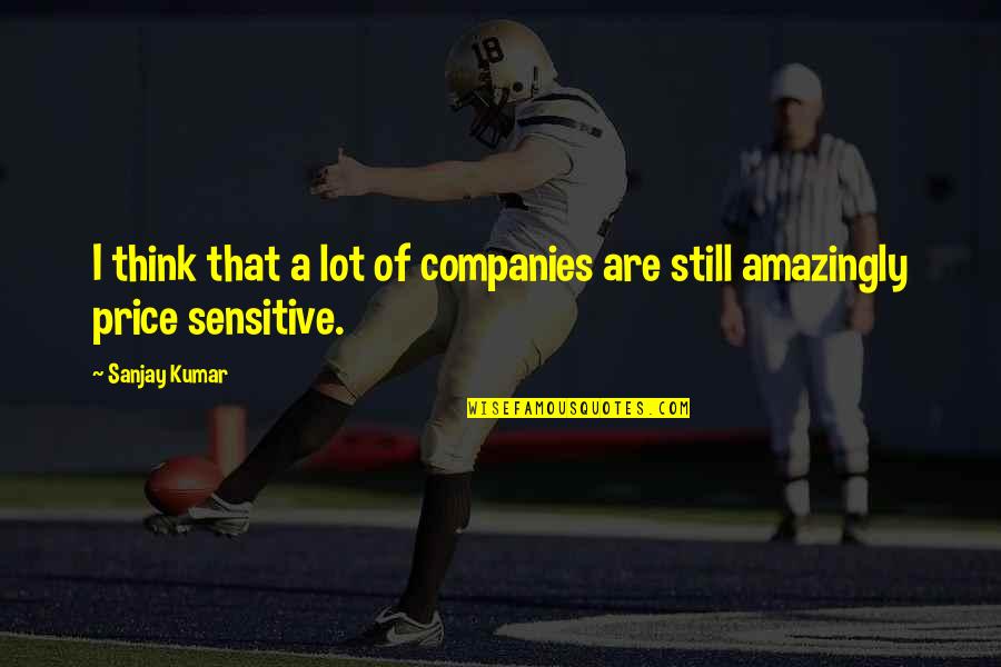 Lenschat Quotes By Sanjay Kumar: I think that a lot of companies are