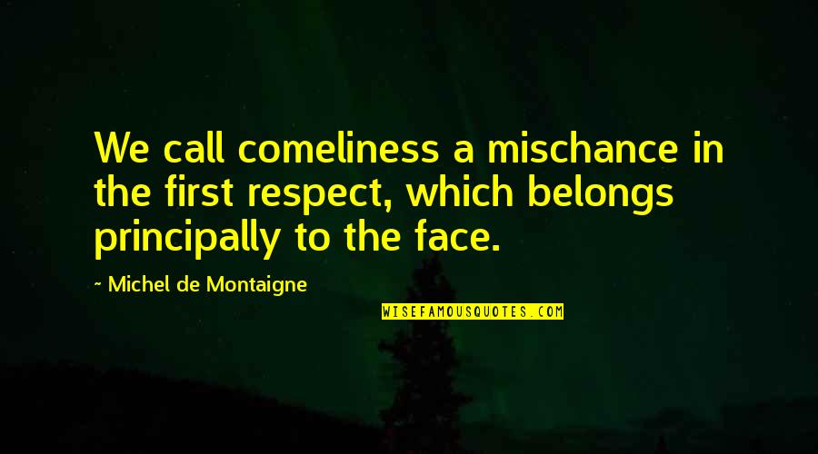 Lentement De La Quotes By Michel De Montaigne: We call comeliness a mischance in the first