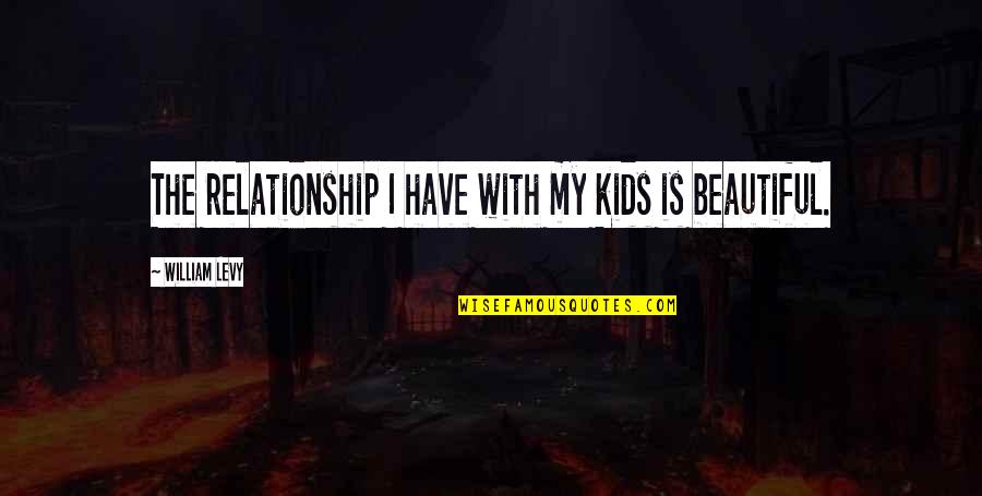 Lentement De La Quotes By William Levy: The relationship I have with my kids is