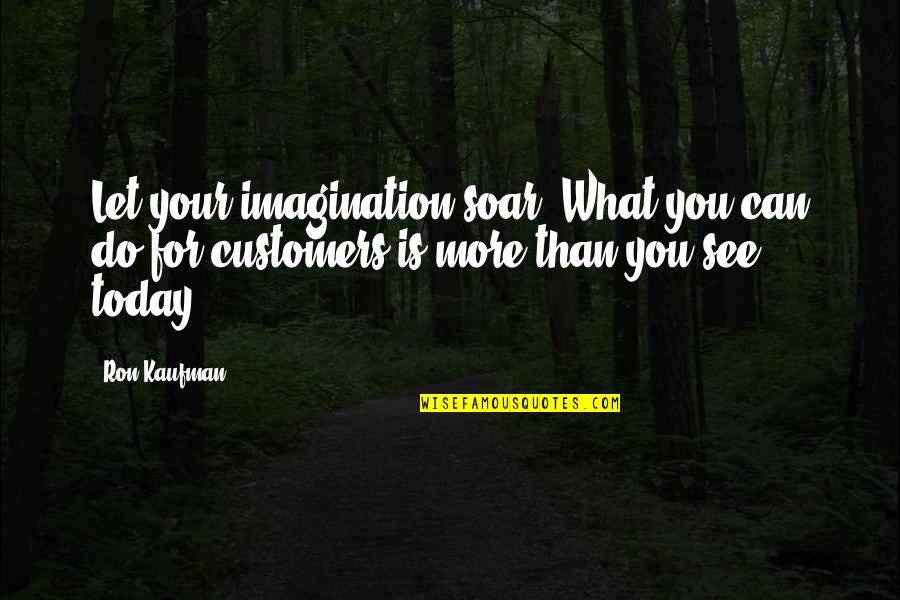 Leo And Taurus Quotes By Ron Kaufman: Let your imagination soar. What you can do