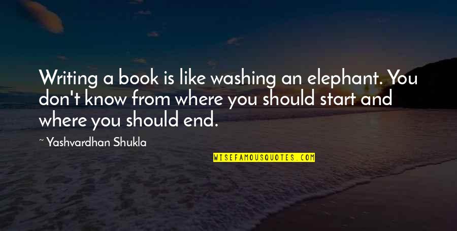 Leo Strine Quotes By Yashvardhan Shukla: Writing a book is like washing an elephant. Leo Strine Quotes By Yashvardhan Shukla: Writing a book is like washing an elephant.