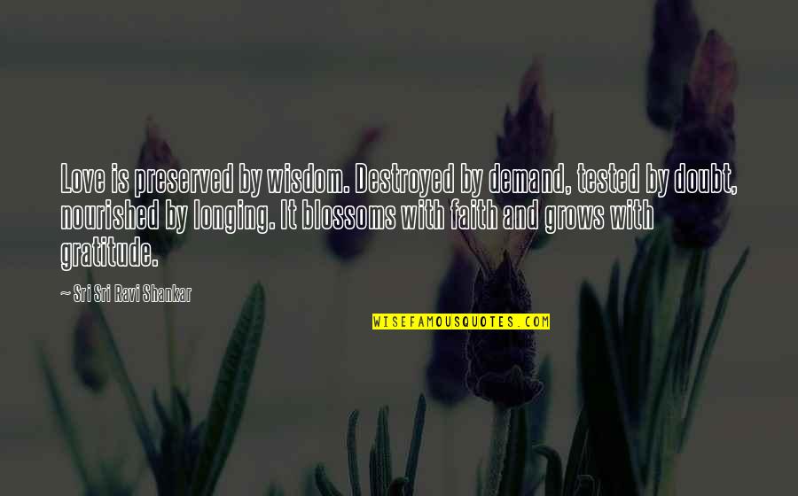 Leon The Professional Stansfield Quotes By Sri Sri Ravi Shankar: Love is preserved by wisdom. Destroyed by demand,