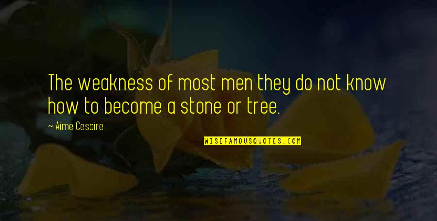 Leonard F Morse Quotes By Aime Cesaire: The weakness of most men they do not