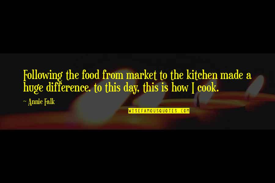 Leonardo Dicaprio Body Of Lies Quotes By Annie Falk: Following the food from market to the kitchen