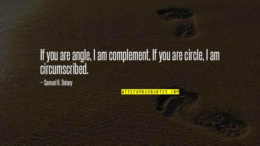 Leonardo Dicaprio Character Quotes By Samuel R. Delany: If you are angle, I am complement. If Leonardo Dicaprio Character Quotes By Samuel R. Delany: If you are angle, I am complement. If