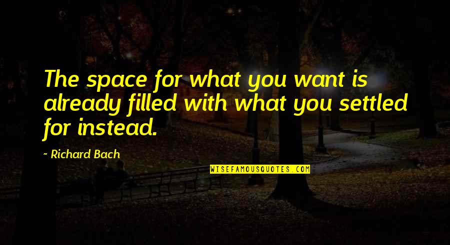 Leonardo Stemberg Quotes By Richard Bach: The space for what you want is already