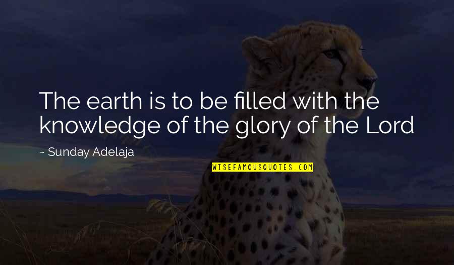 Leonardus Wilhelmus Quotes By Sunday Adelaja: The earth is to be filled with the