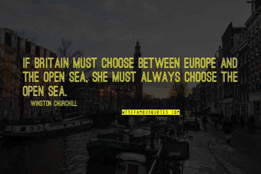 Leonhardt Titan Quotes By Winston Churchill: If Britain must choose between Europe and the Leonhardt Titan Quotes By Winston Churchill: If Britain must choose between Europe and the