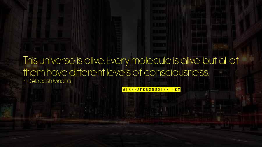 Leonilo Igloria Quotes By Debasish Mridha: This universe is alive. Every molecule is alive, Leonilo Igloria Quotes By Debasish Mridha: This universe is alive. Every molecule is alive,
