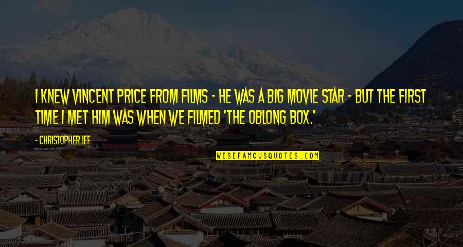 Leontes Shakespeare Quotes By Christopher Lee: I knew Vincent Price from films - he Leontes Shakespeare Quotes By Christopher Lee: I knew Vincent Price from films - he