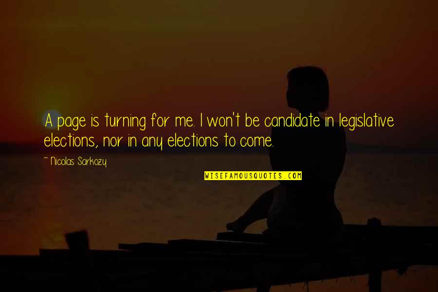 Lepetri Quotes By Nicolas Sarkozy: A page is turning for me. I won't