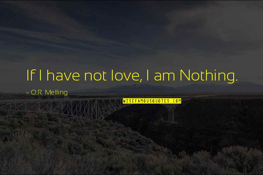 Leprecon Quotes By O.R. Melling: If I have not love, I am Nothing.