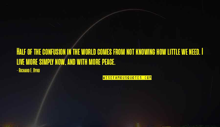 Leprince Cinema Quotes By Richard E. Byrd: Half of the confusion in the world comes