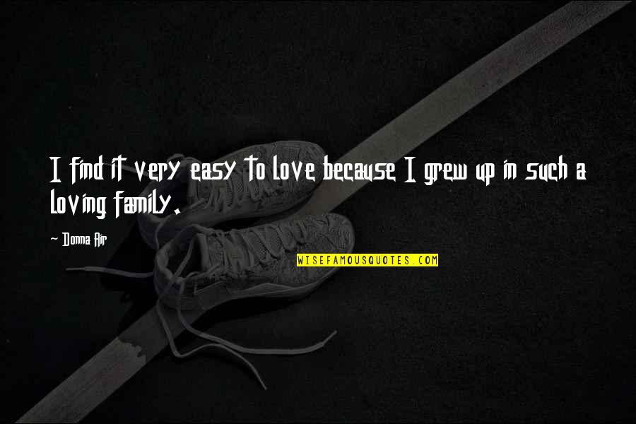 Leprous Hand Quotes By Donna Air: I find it very easy to love because