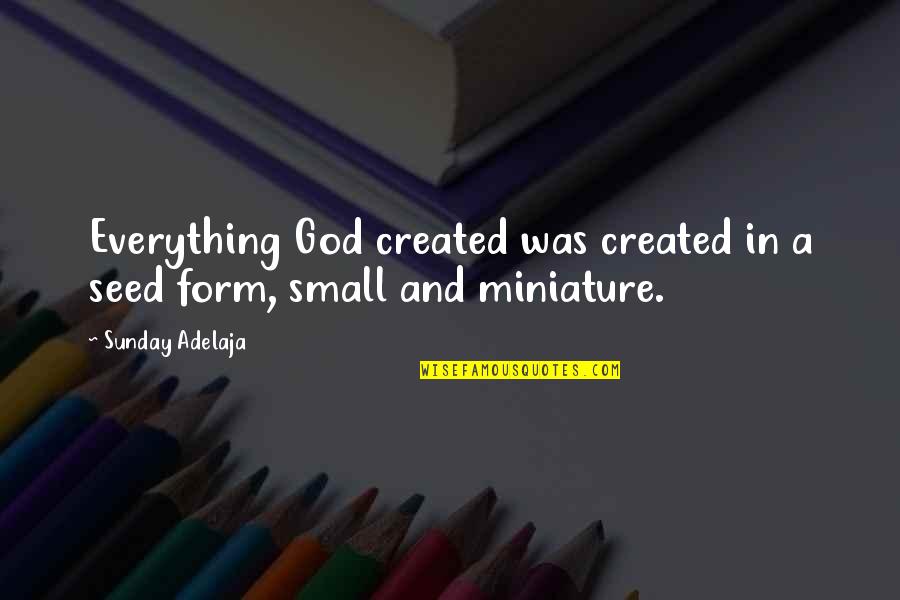 Leroy The Valleys Quotes By Sunday Adelaja: Everything God created was created in a seed