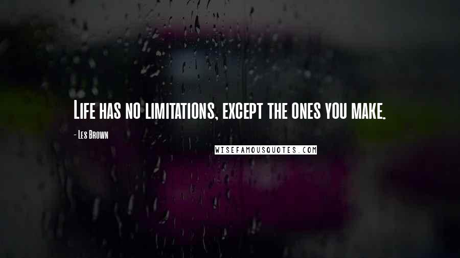 Les Brown quotes: Life has no limitations, except the ones you make.