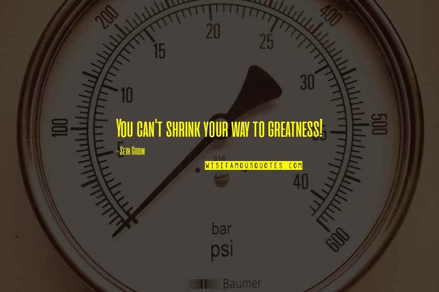 Lesene Konstrukcije Quotes By Seth Godin: You can't shrink your way to greatness! Lesene Konstrukcije Quotes By Seth Godin: You can't shrink your way to greatness!