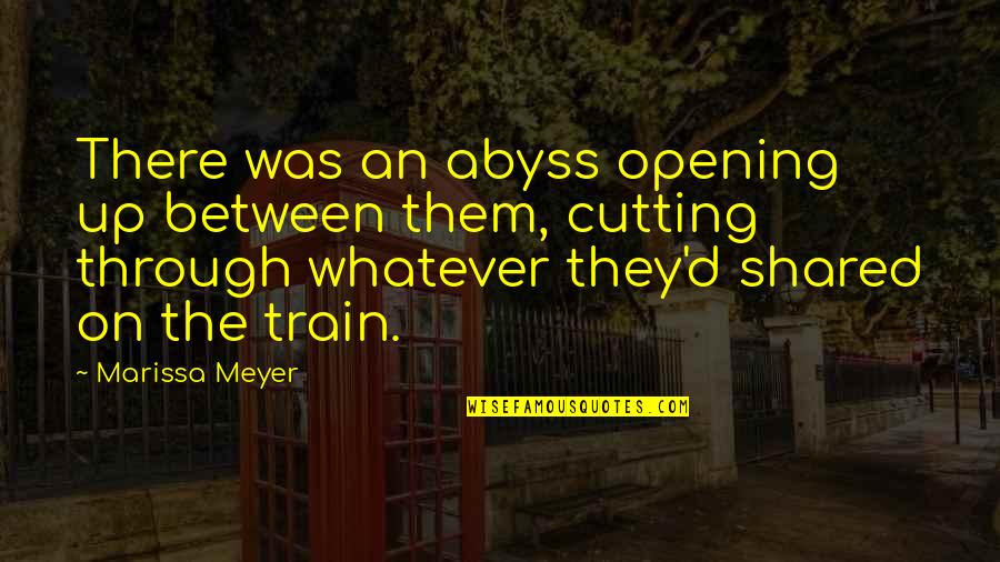 Lesl Quotes By Marissa Meyer: There was an abyss opening up between them, Lesl Quotes By Marissa Meyer: There was an abyss opening up between them,