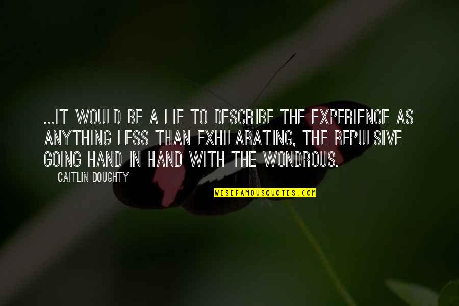 Less Than Quotes By Caitlin Doughty: ...it would be a lie to describe the