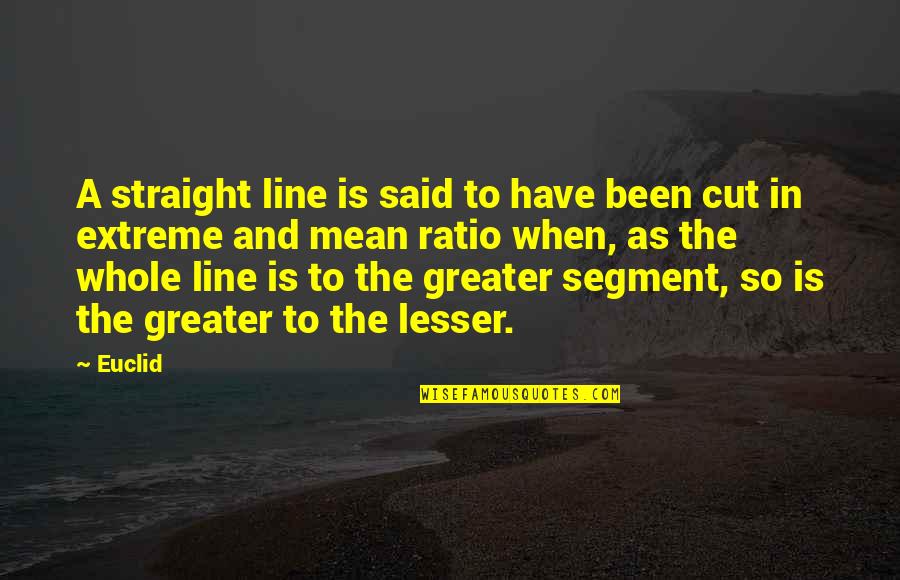 Lesser Quotes By Euclid: A straight line is said to have been