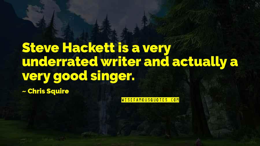 Lessmans Lighting Quotes By Chris Squire: Steve Hackett is a very underrated writer and