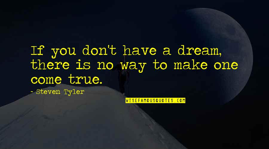 Lesson Learned In Love Quotes By Steven Tyler: If you don't have a dream, there is