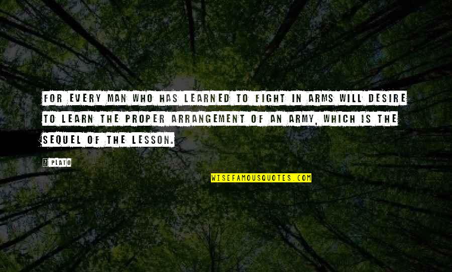 Lesson Learned Quotes By Plato: For every man who has learned to fight