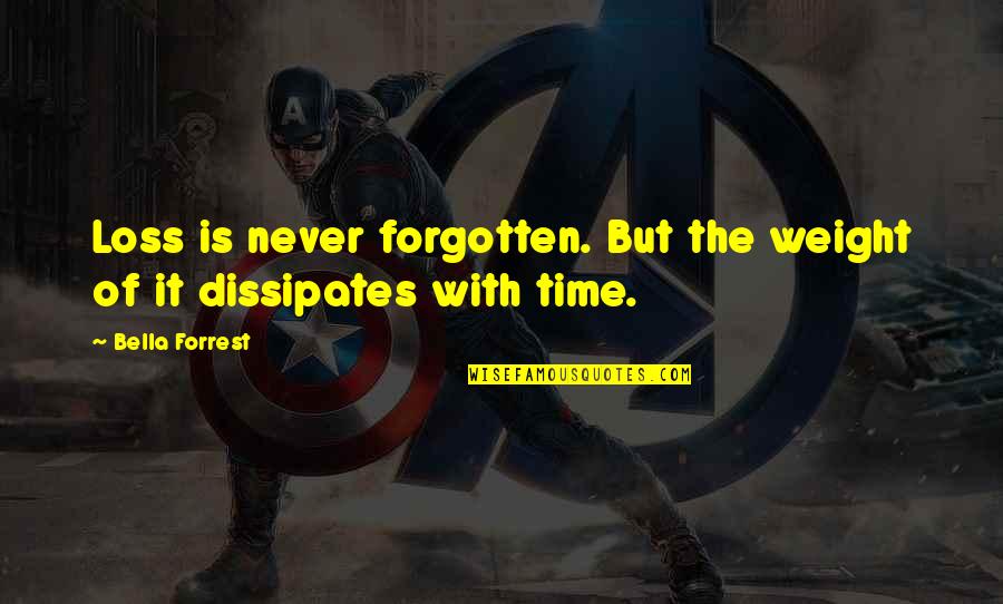 Lessus Quotes By Bella Forrest: Loss is never forgotten. But the weight of