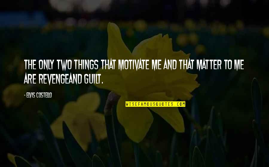 Lesty N Ltet Se Quotes By Elvis Costello: The only two things that motivate me and