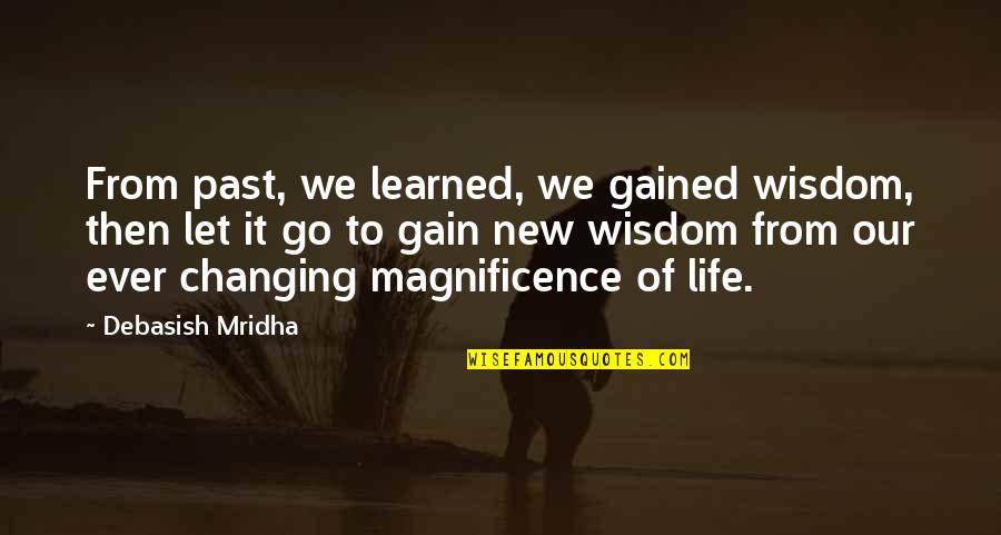 Let Go Of Past Quotes By Debasish Mridha: From past, we learned, we gained wisdom, then