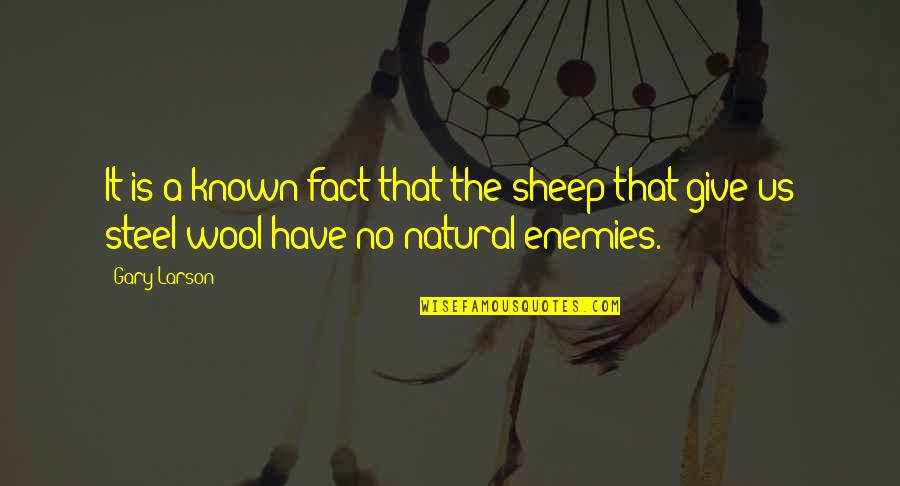 Let Her Be Happy Quotes By Gary Larson: It is a known fact that the sheep