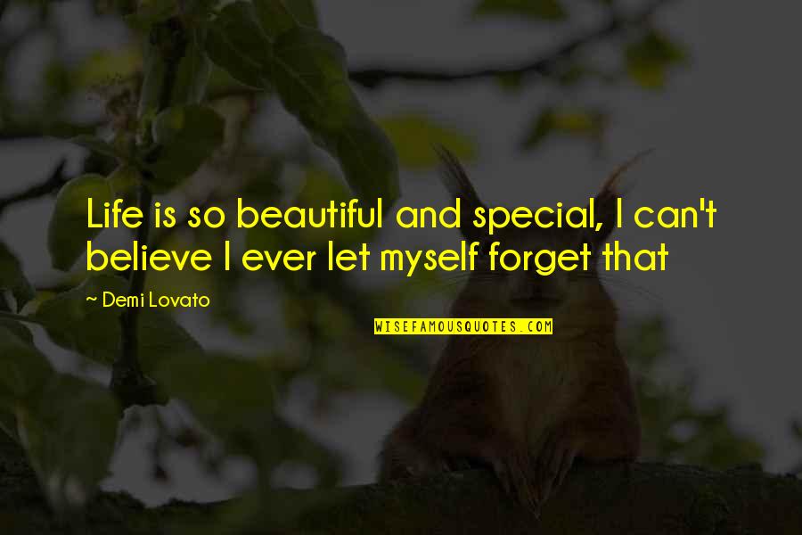 Let It Be Beautiful Quotes By Demi Lovato: Life is so beautiful and special, I can't