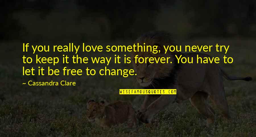 Let It Be Love Quotes By Cassandra Clare: If you really love something, you never try Let It Be Love Quotes By Cassandra Clare: If you really love something, you never try