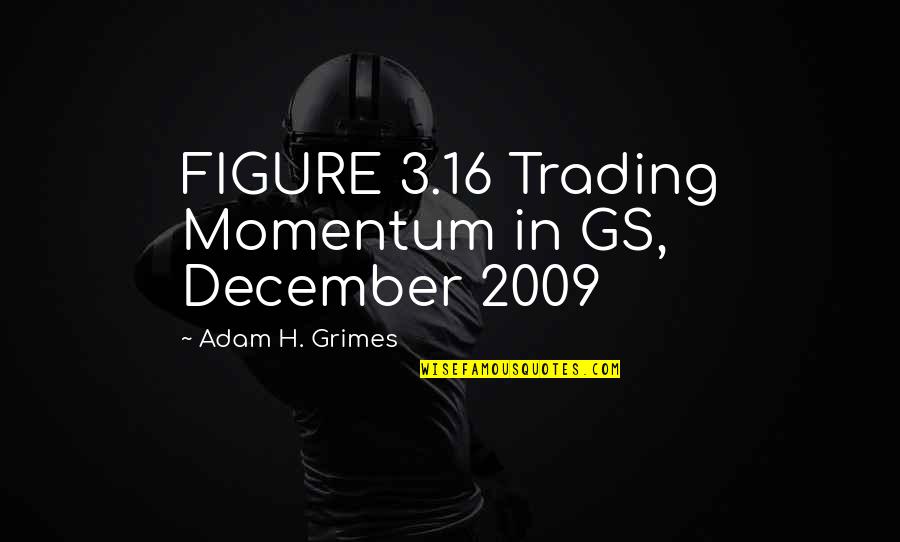 Let It Snow Novel Quotes By Adam H. Grimes: FIGURE 3.16 Trading Momentum in GS, December 2009