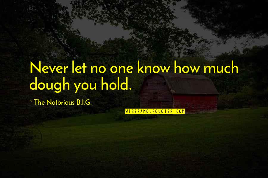 Let No One Quotes By The Notorious B.I.G.: Never let no one know how much dough