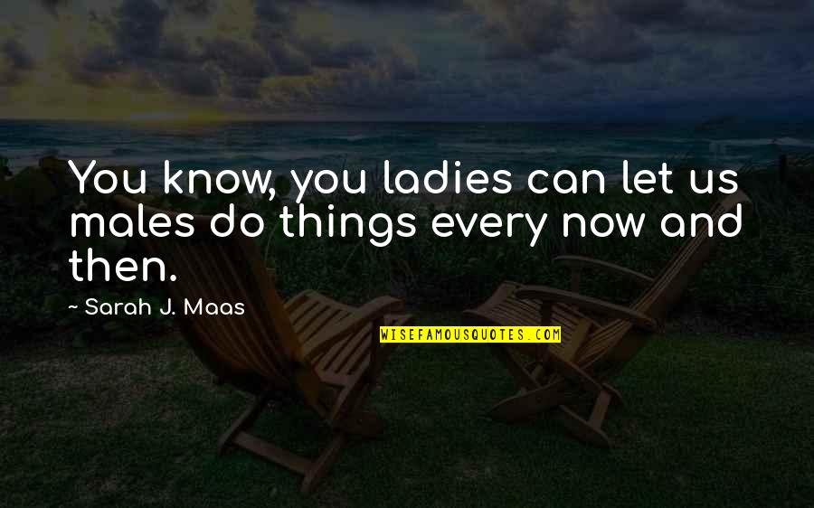 Let Us Know Quotes By Sarah J. Maas: You know, you ladies can let us males