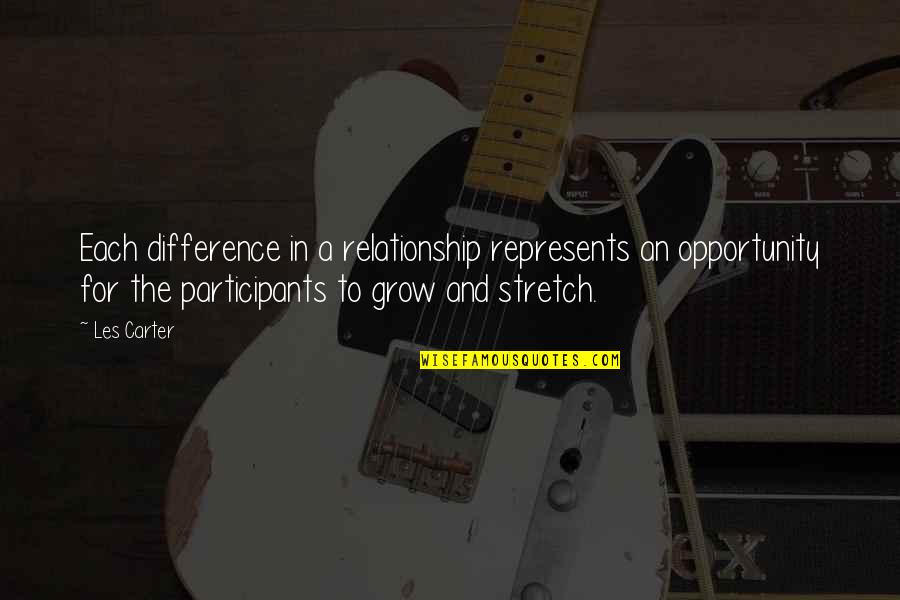 Let Your Light Shine Down Quotes By Les Carter: Each difference in a relationship represents an opportunity Let Your Light Shine Down Quotes By Les Carter: Each difference in a relationship represents an opportunity