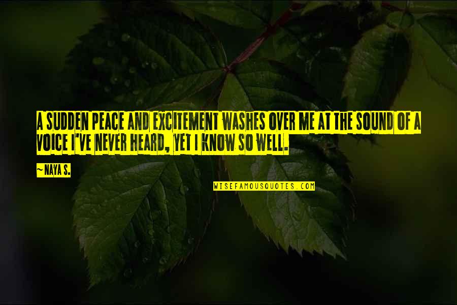Letien Mobile Quotes By Naya S.: A sudden peace and excitement washes over me Letien Mobile Quotes By Naya S.: A sudden peace and excitement washes over me