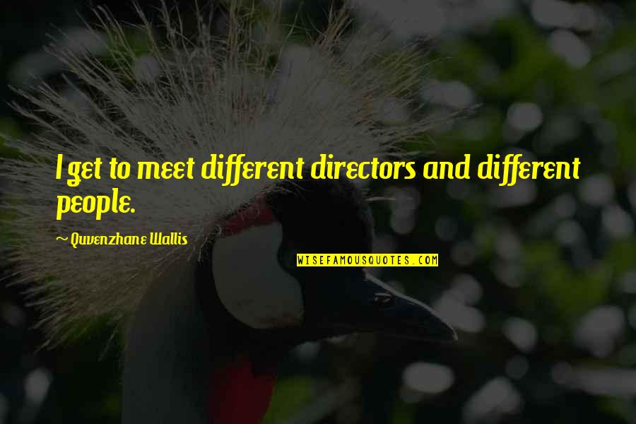 Letranger Albert Quotes By Quvenzhane Wallis: I get to meet different directors and different Letranger Albert Quotes By Quvenzhane Wallis: I get to meet different directors and different